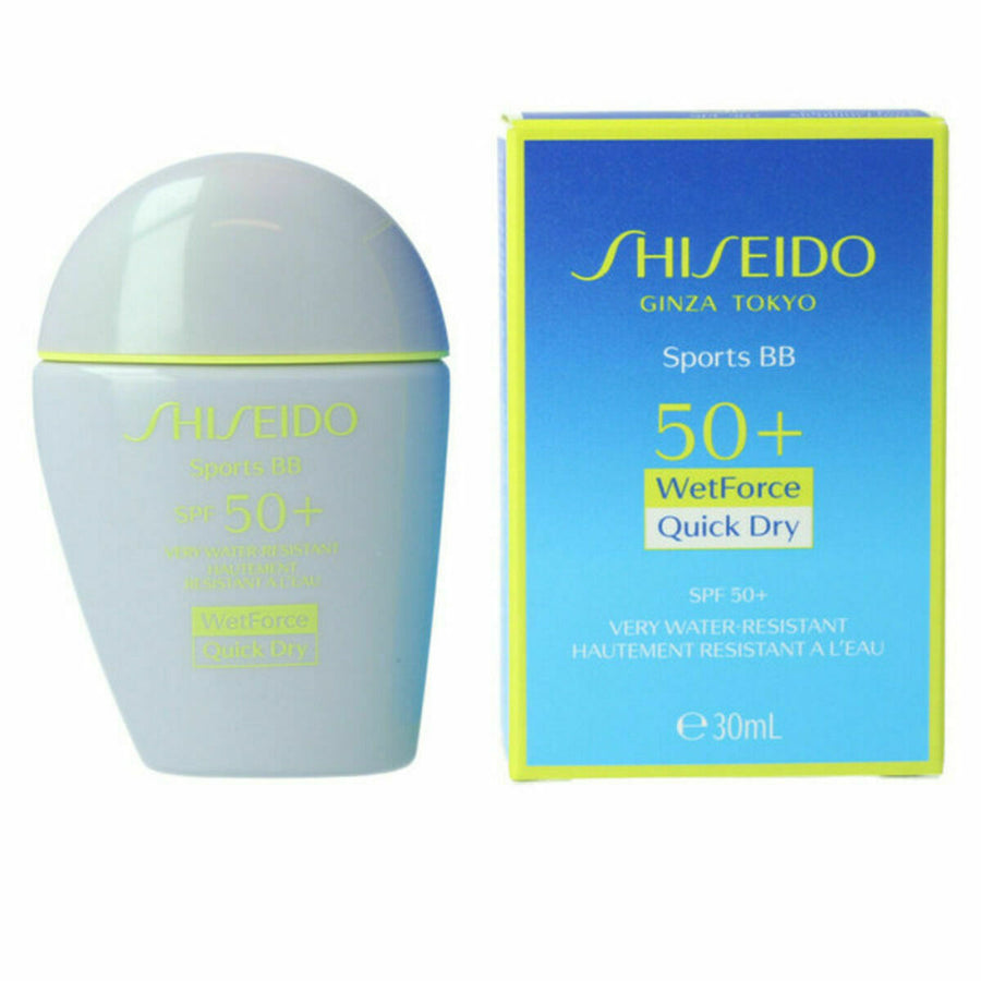 Protetor Solar Com Cor Shiseido Sports BB SPF50+ Tom Médio (30 ml)