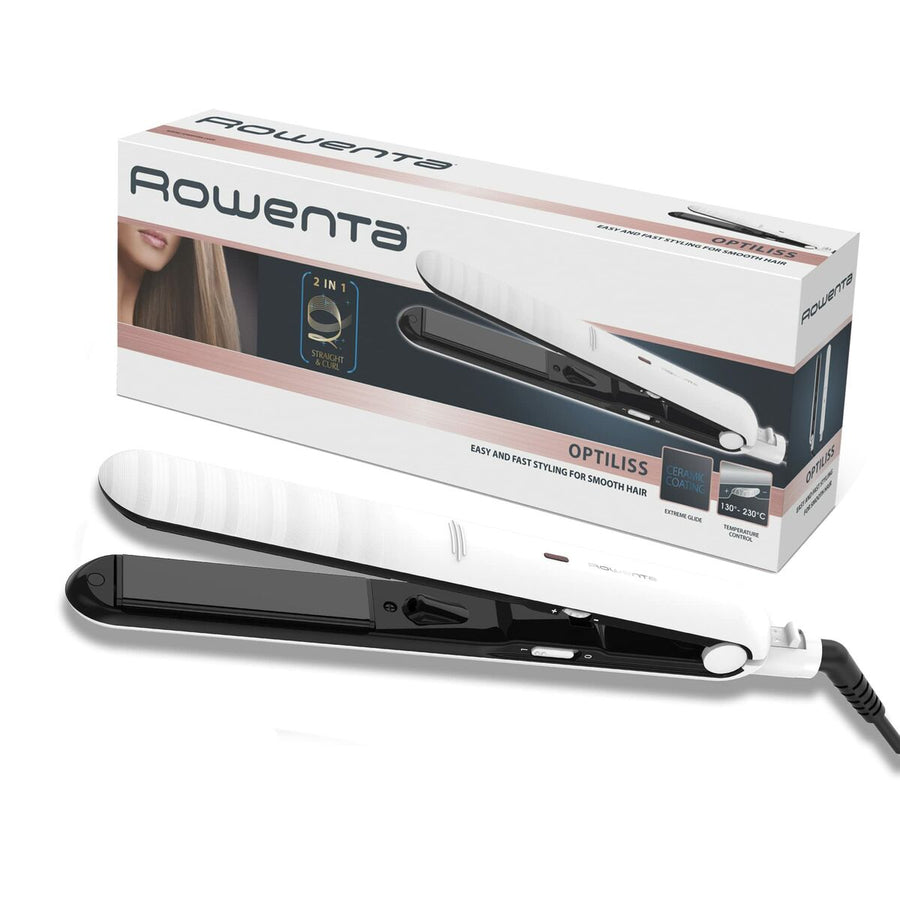 Ferro de Cabelo Rowenta SF3210 Branco/Preto