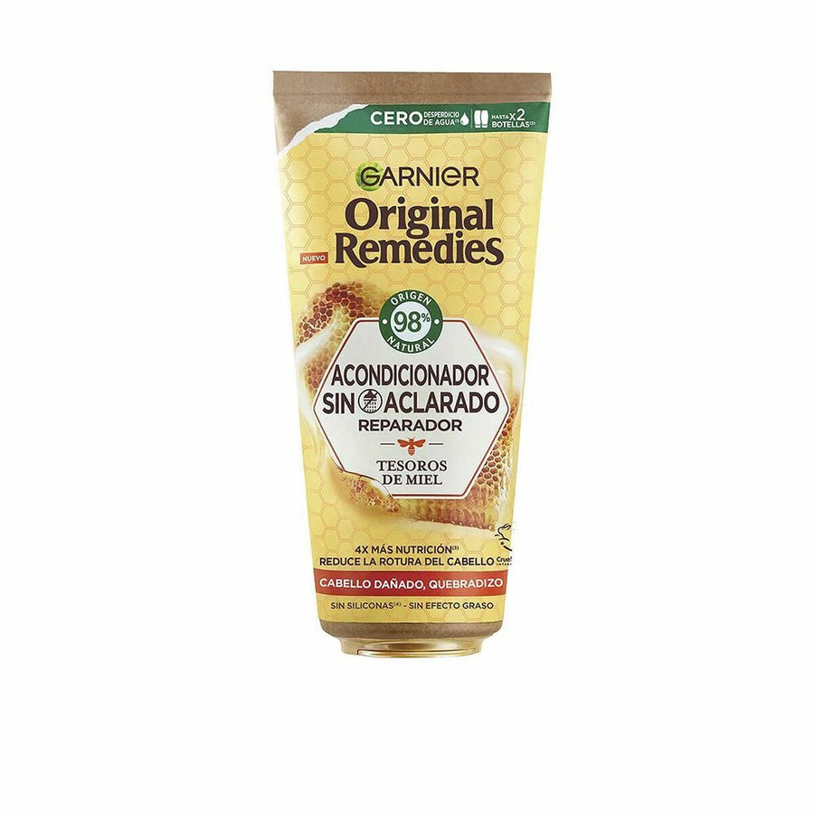 Condicionador sem enxaguar Garnier Original Remedies Tesoro De Miel Mel Cera de abelha 200 ml