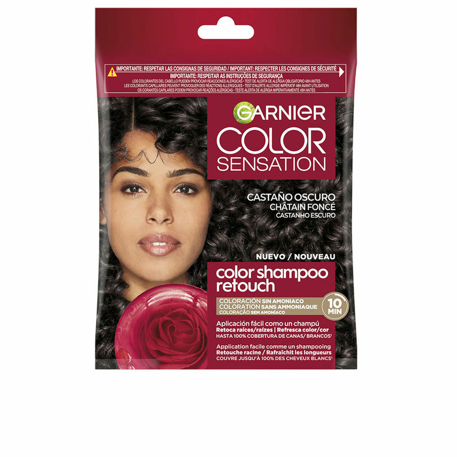 Corante em Champô Garnier COLOR SENSATION Castanho Escuro Nº 3.0 Semipermanente