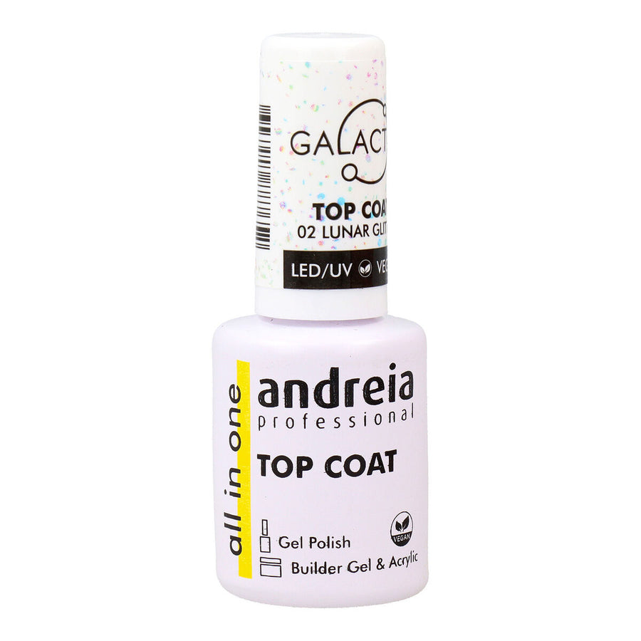 Verniz de unhas Andreia Galactic Top Coat Nº 02 Lunar Glitter 10,5 ml