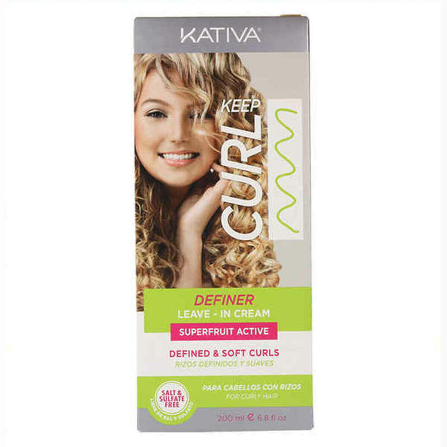 Creme para Definir Caracóis Keep Curl Definer Leave In Kativa (200 ml)