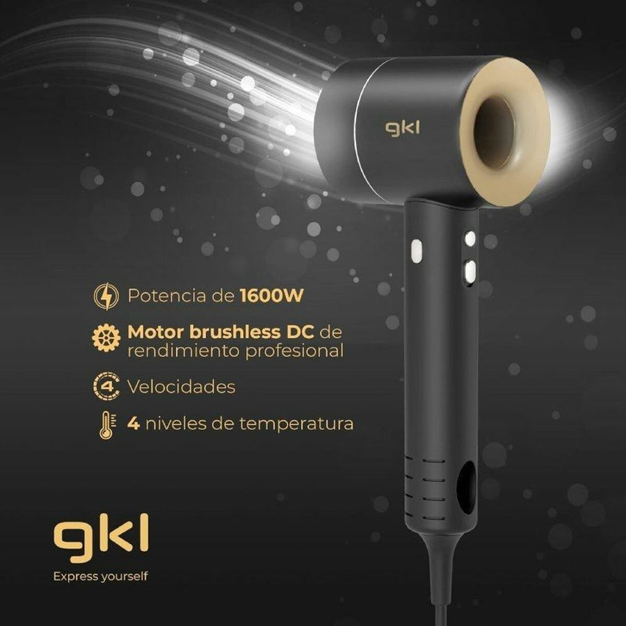 Secador de Cabelo GKL Onyx Sense Preto 1600 W