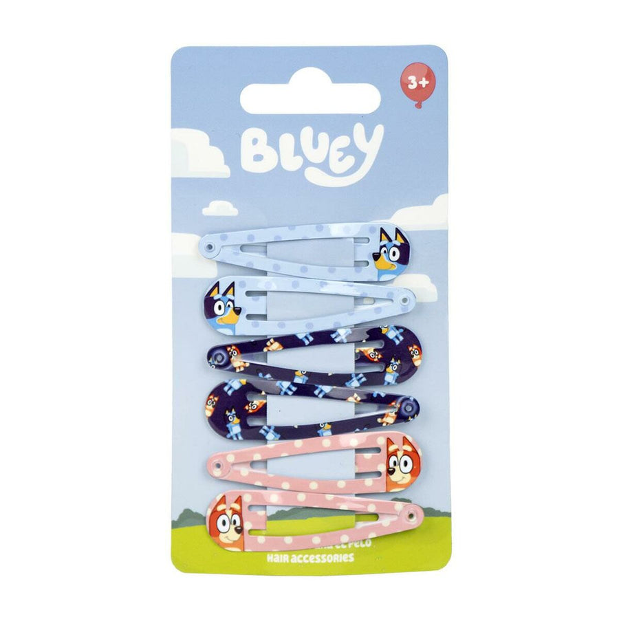 Hair Clips Bluey Multicolour 6 Pieces