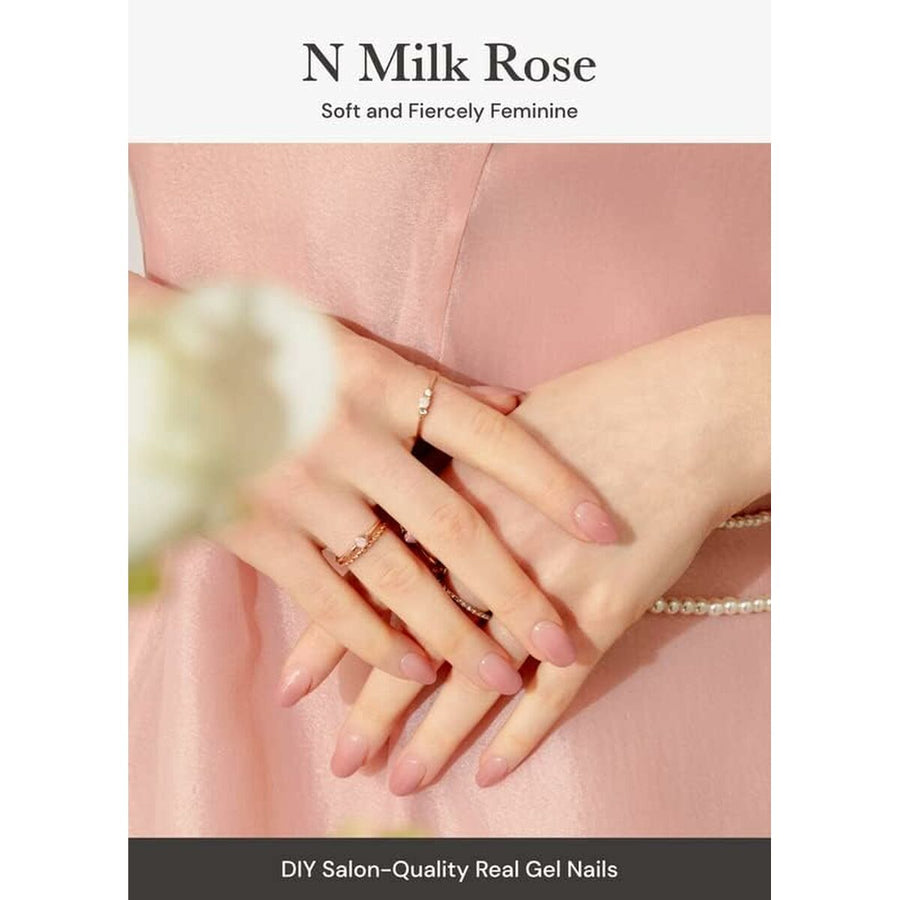 Lâminas de gel para unhas Ohora Semi Cured Gel Milk Rose 30 Peças