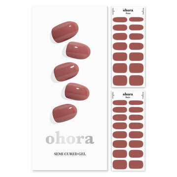 Gel Nail Strips Ohora Semi Cured Gel Cream Rose 30 Pieces