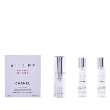 Perfume Homem Allure Homme Sport Cologne Chanel 3145891233001 EDC (3 pcs) 20 ml