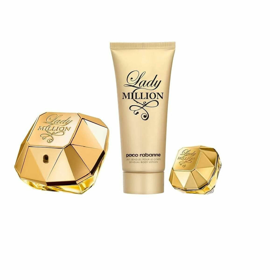 Conjunto de Perfume Mulher Paco Rabanne EDP Lady Million 3 Peças