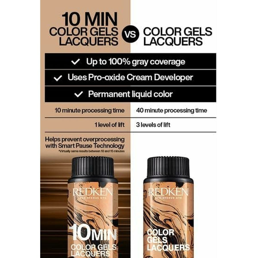 Tinta Permanente Redken Color Gels Lacquers Minutos 3 x 60 ml Nº 6ABN-6.19 (3 Unidades)