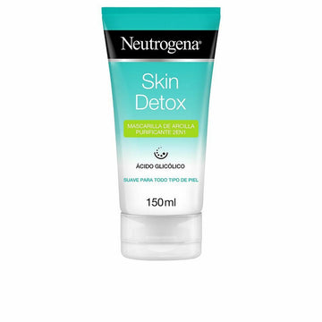 Máscara purificante Neutrogena Skin Detox Limpador Hidratante Argila Ácido glicólico Desintoxicante (150 ml)