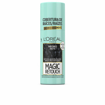 Spray Temporal Corretor de Raízes L'Oréal Paris Magic Retouch Preto 75 ml