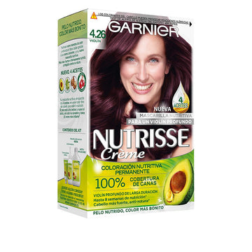 Permanent Dye Garnier Nutrisse Cassis Nº 4,26