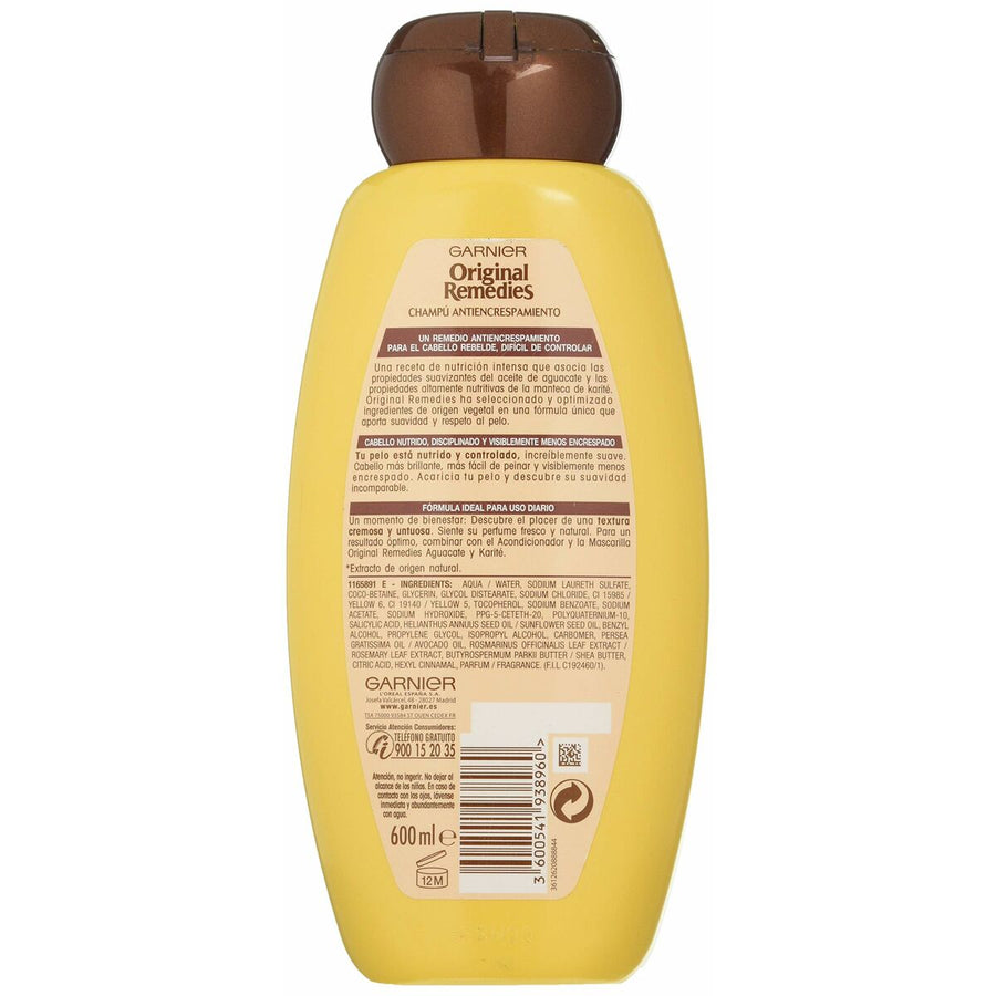 Champô Antiencrespamento Garnier Original Remedies Abacate Karité 600 ml