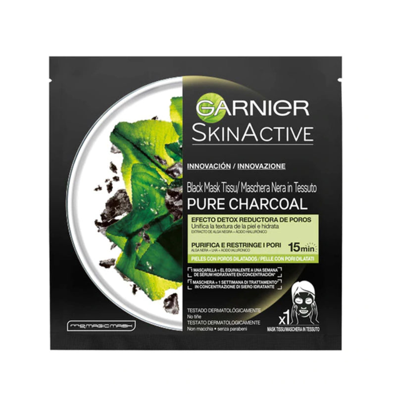 Máscara Facial PURE CHARCOAL black detox Garnier