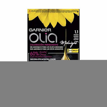 Tinta Permanente Olia 1,10 Black Sapphire Garnier Sem amoníaco (4 Peças)