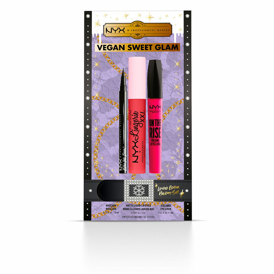 Conjunto de Maquilhagem NYX Vegan Sweet Glam Edição limitada 3 Peças