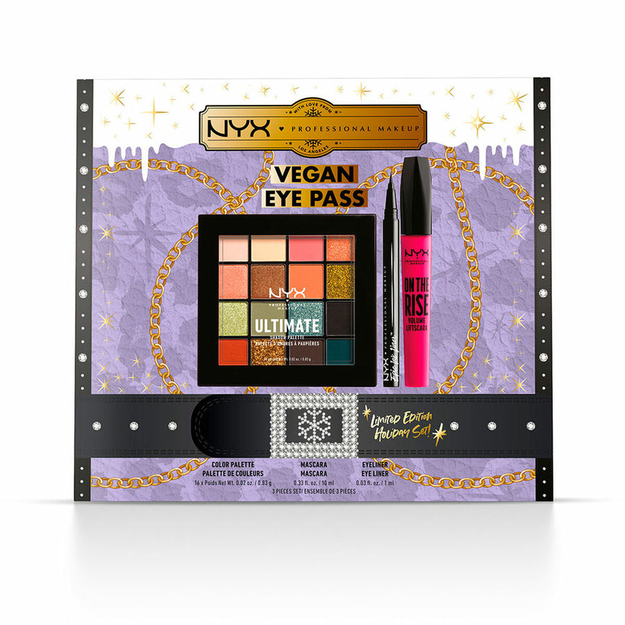 Conjunto de Maquilhagem NYX Vegan Eye Pass Edição limitada 3 Peças