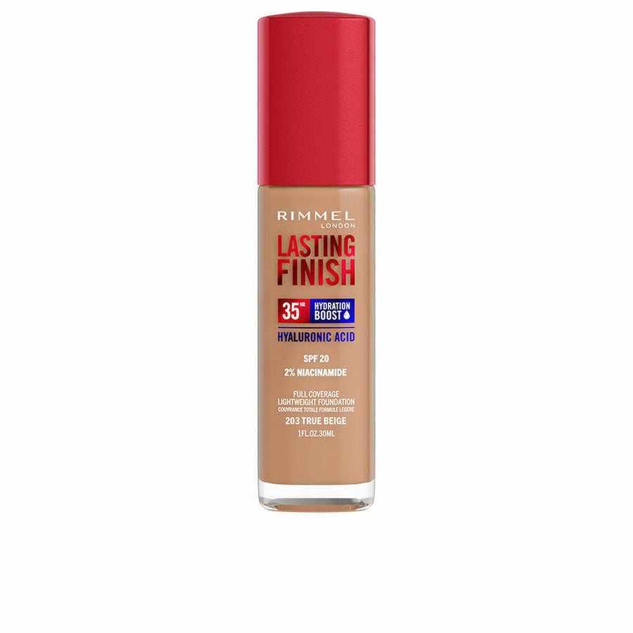 Base de Maquilhagem Cremosa Rimmel London Lasting Finish Nº 203 True Beige Spf 20 30 ml