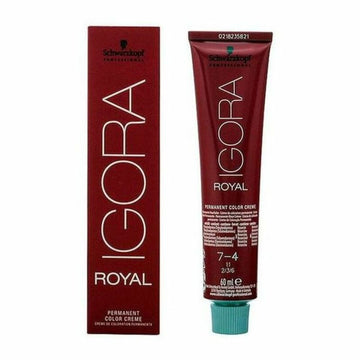 Permanent Dye Igora Royal Schwarzkopf Igora Royal 7-4 Nº 7-4 Nº 9.0-rubio muy claro 60 ml