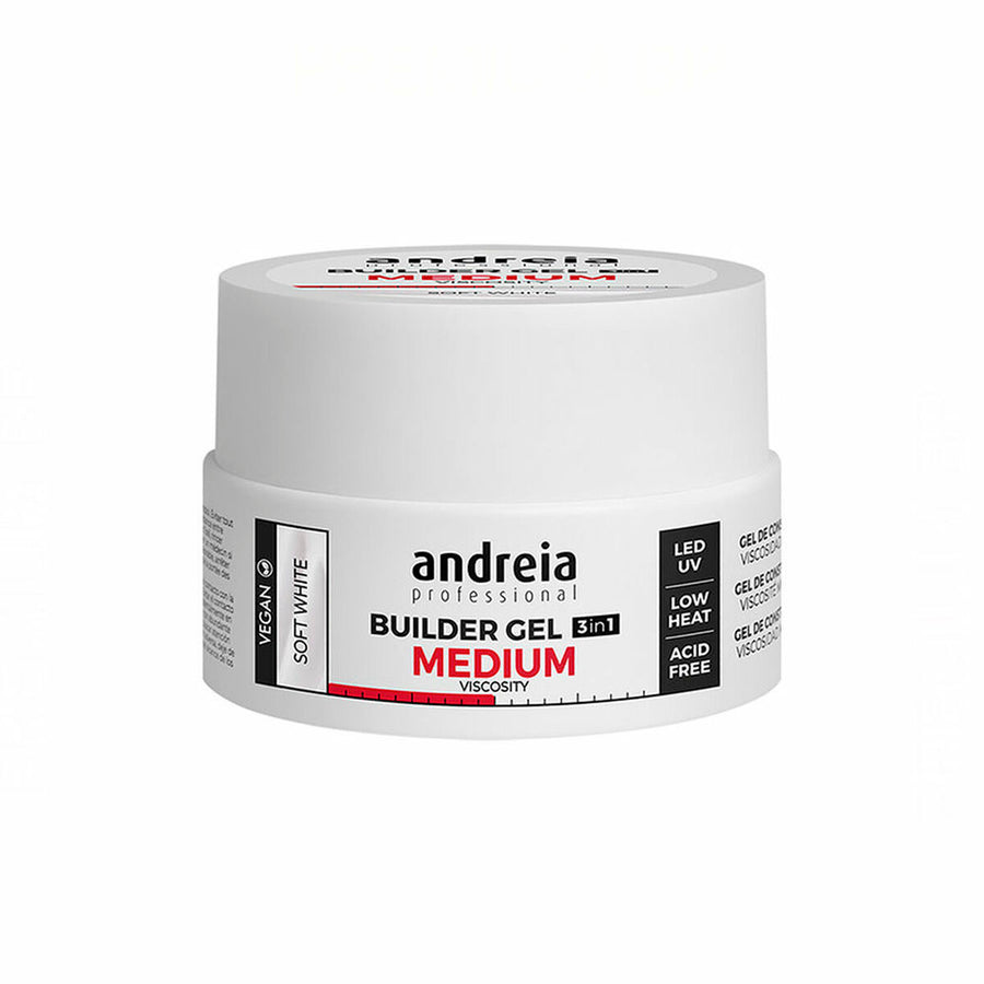 Gel para unhas Medium Viscosity Andreia Professional Builder Branco (22 g)