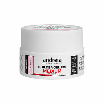 Gel para unhas Medium Viscosity Andreia Professional Builder Cor de Rosa (22 g)