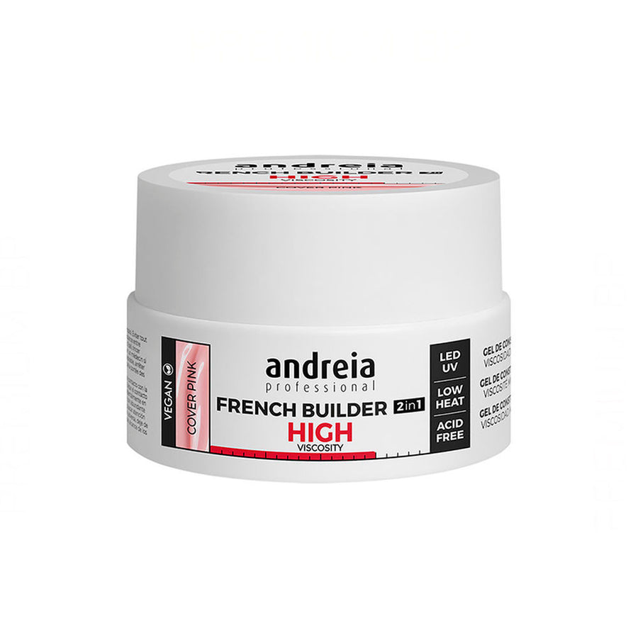 Gel para unhas French Builder High Viscosity Andreia Professional French Cor de Rosa (22 g)