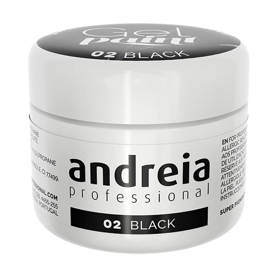 Gel para unhas Andreia Gel Paint 4 ml Preto Nº 02