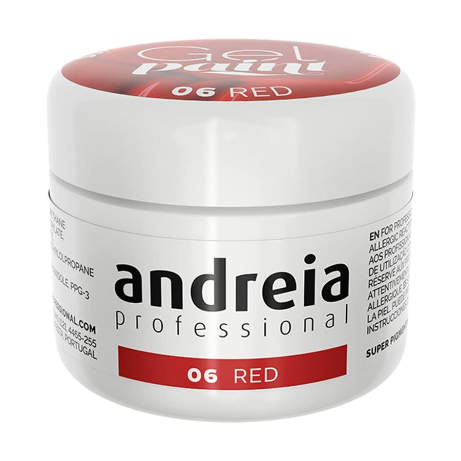 Gel para unhas Andreia Gel Paint 4 ml Vermelho Nº 06