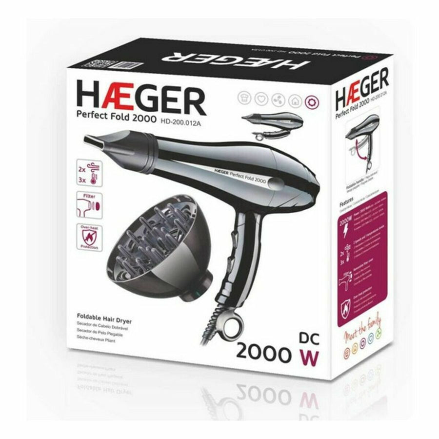 Hairdryer Haeger HD-200.012A 2000W Black