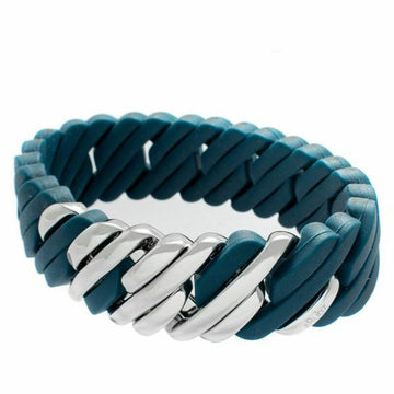 Bracelete TheRubz 100160 Azul Silicone Aço inoxidável Prateado Aço/Silicone (20 mm)