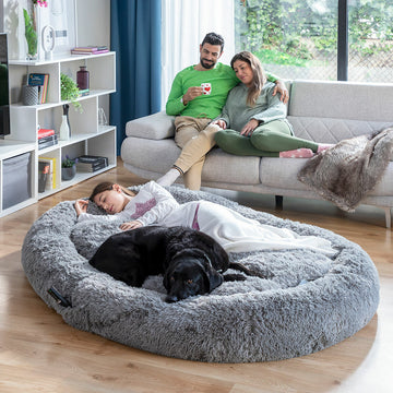 Human Dog Bed XXL InnovaGoods Grey