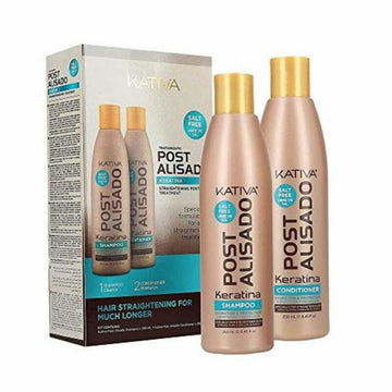 Champô + Condicionador Keratin Kit Kativa Post Alisado (2 uds)