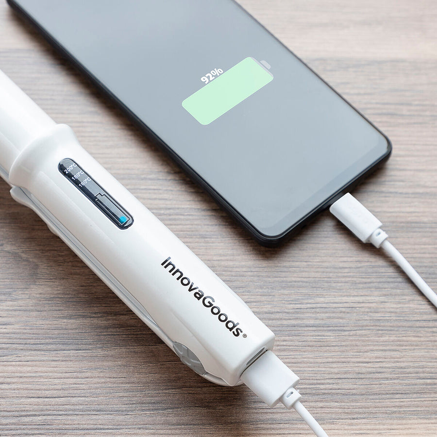 Alisador de Cabelo Recarregável com Power Bank Hesser InnovaGoods